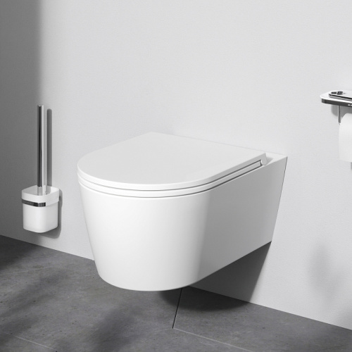 Подвесной унитаз Am.Pm Func C8F1701SC белый, FlashClean безободковый с сиденьем микролифт