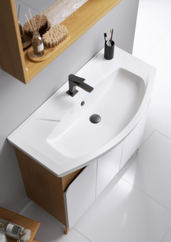 Тумба с умывальником AQWELLA Basic 75 Дуб золотой BAS0107DZ