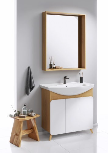 Зеркало AQWELLA Basic 100 Дуб золотой BAS0210DZ