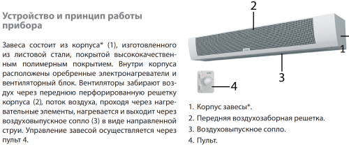 Воздушно-тепловая завеса BALLU BHC-M20T18-PS
