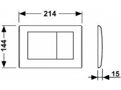 Смывная клавиша двойная TECE planus белый матовый 9240322