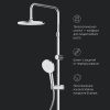 Душевая система Am.Pm X-Joy F0785A700 хром: смеситель полка с изливом, стойка с верхним душем, ручной душ
