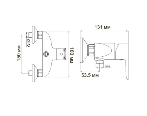 Смеситель WasserKraft Leine 3502 для душа