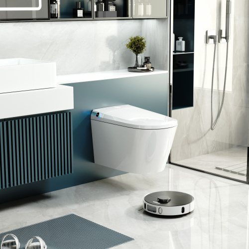 Электронный, подвесной унитаз-биде ABBER Bequem AC1119S белый