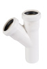 Тройник 40x45° белый, косой, PP HTEA Ostendorf внутренняя канализация