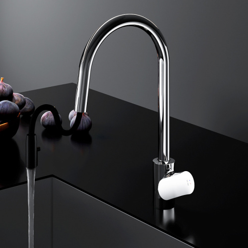 Смеситель для кухни AM.PM Like F8012000 с выдвижным изливом, хром