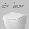 Подвесной унитаз Am.Pm Like C801900SC белый, AquaSpin торнадо, FlashClean безободковый с сиденьем микролифт