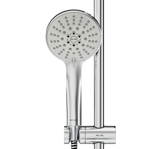 Душевой комплект Am.Pm Spirit F0170064 хром: лейка 5 режимов 115 мм, штанга 900 мм, шланг 1750 мм