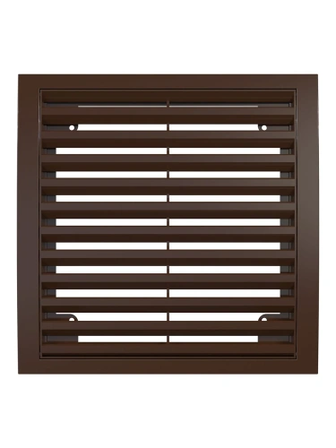 2020РРН кор, Решетка наружная ASA вентиляционная вытяжная 200х200, коричневая
