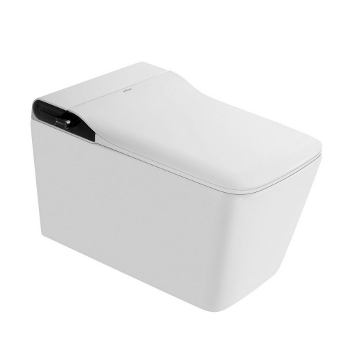 Комплект ABBER подвесной электронный унитаз-биде Rechteck AC1215S белый с импульсным смывом, инсталляция AC0101P