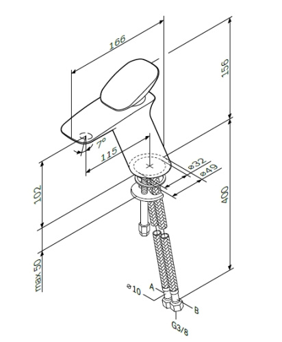 Смеситель для раковины AM.PM Spirit V2.0 F70A02100 хром