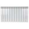 Биметаллический радиатор STOUT ALPHA 500 - 12 секций, боковое, белый RAL 9016