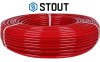 Труба PE-Xa/EVOH 16x2,0 Stout в бухте 500 м.п. для теплого пола, красная SPX-0002-501620
