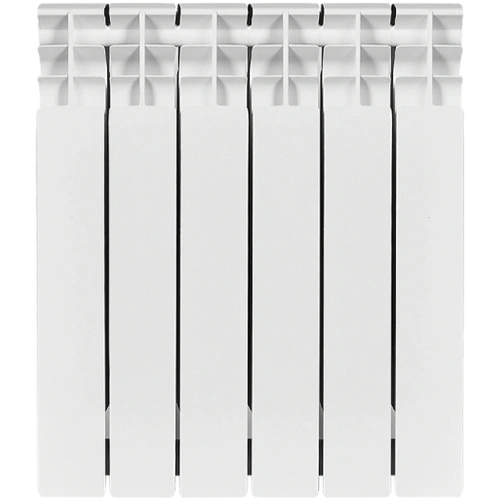 Биметаллический радиатор STOUT TITAN 500 - 6 секций, боковое, белый RAL 9016