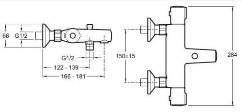 Смеситель для ванны Jacob Delafon July E45714-CP Хром, термостатический