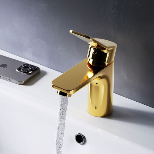 Смеситель для раковины AM.PM X-Joy F85A02199 излив 100 мм, золото