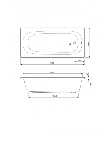 Передняя панель для акриловой ванны Riho 1600 EMP-160-SCR