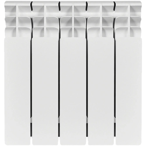 Биметаллический радиатор STOUT TITAN 350 - 5 секций, боковое, белый RAL 9016