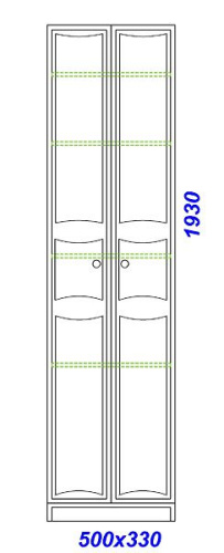 Пенал двустворчатый Aqwella Барселона 50 белый Ba.05.04