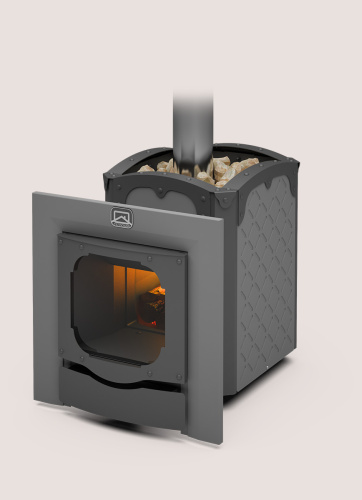 Печь банная чугунная Теплодар Былина-сетка 12Ч Панорама (1.1)