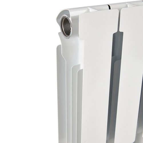 Алюминиевый радиатор STOUT ALPHA 500 - 12 секций, боковое, белый RAL 9016