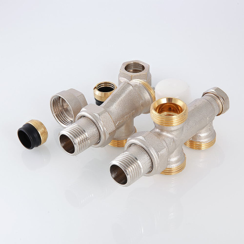 Термостатический узел Valtec для радиатора, двухтрубный 1/2"x100%x3/4" евроконус