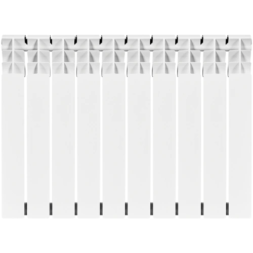 Биметаллический радиатор Rommer Optima Bm 500 - 10 секции, боковое, белый RAL9016