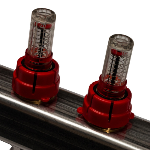 Коллектор отопления STOUT 1"нержа., 9x3/4" с расxодомерами, без кранов SMS 0927 000009