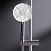 Душевая система Am.Pm X-Joy F0785A700 хром: смеситель полка с изливом, стойка с верхним душем, ручной душ