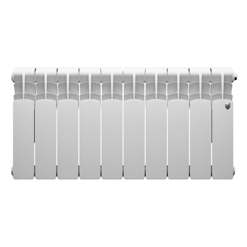 Алюминиевый радиатор Royal Thermo REVOLUTION A 350 - 10 секций, боковое, белый
