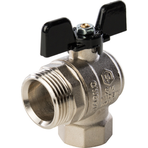Угловой кран шаровой 3/4"ВН с американкой EPDM, ручка бабочка Stout SVB-0008-000020