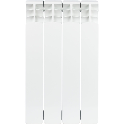 Биметаллический радиатор STOUT Space 500 - 4 секции, боковое, белый RAL 9016