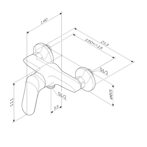 Смеситель для душа Am.Pm Sunny F85C20000 хром