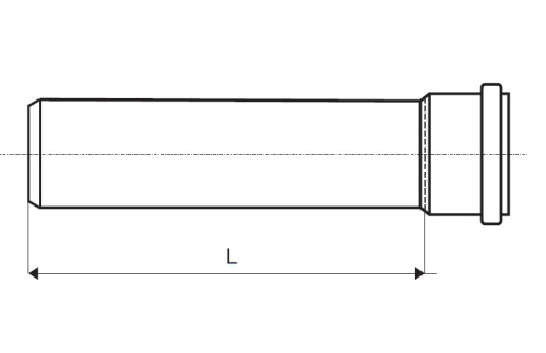 Труба 40 длина 250 мм PP HTEM Ostendorf внутренняя канализация
