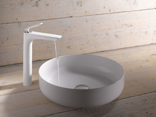 Смеситель для раковины Kludi Balance 522989175 белый/хром, высокий 333 мм