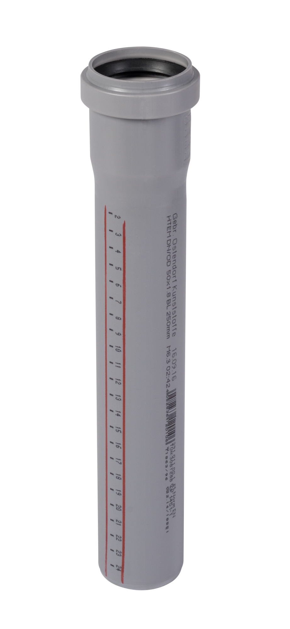 Труба 50 длина 250 мм PP HTEM Ostendorf внутренняя канализация