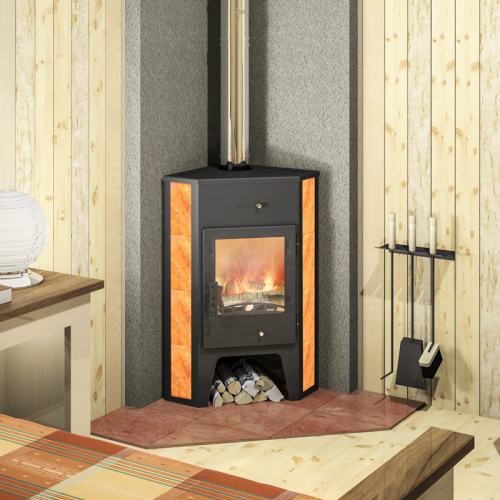 Печь-камин Мета «Пехорка-6» угловая, 6,0 кВт