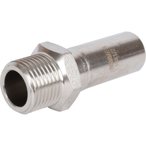 Вставка переходная НПр-НР 18x1/2" пресс, нержавеющая сталь Rommer