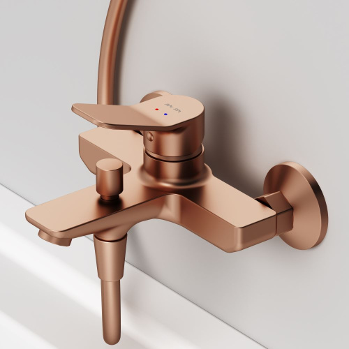 Смеситель для ванны AM.PM X-Joy F85A10044 розовое золото