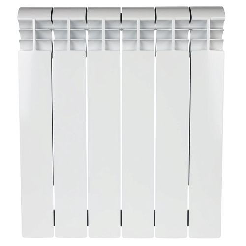 Биметаллический радиатор STOUT VEGA 500 - 6 секций, боковое, белый RAL 9016