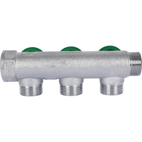 Коллектор 3 выхода STOUT 3/4"x3/4" евроконус с вентилями SMB-6850-343403