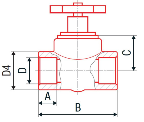 Вентиль FV-plast 40х40 полипропилен AA274040000