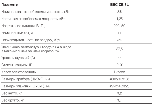 Воздушно-тепловая завеса BALLU BHC-CE-3L