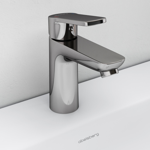 Смеситель для раковины Abelsberg Lineara UNF23508CH, глянцевый хром