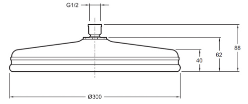 Верхний душ Jacob Delafon Katalyst E13694-CP хром