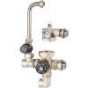 Насосно-смесительный узел Stout с 4-х ходовым термостатическим клапаном и байпасом, без насоса