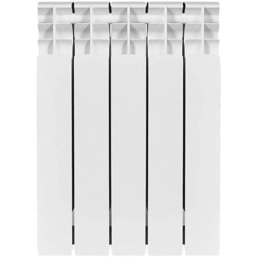 Биметаллический радиатор STOUT TITAN 500 - 5 секций, боковое, белый RAL 9016