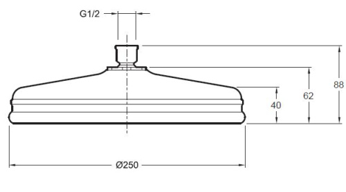 Верхний душ Jacob Delafon Katalyst E13693-CP хром
