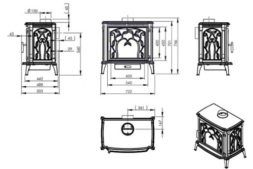 Чугунная печь NORDflam ARICA