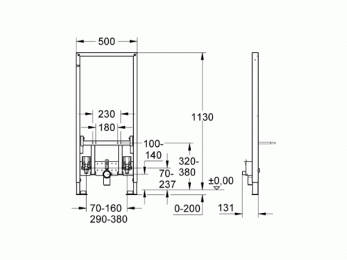 Инсталляция Grohe Rapid SL 38553001 для подвесных биде
